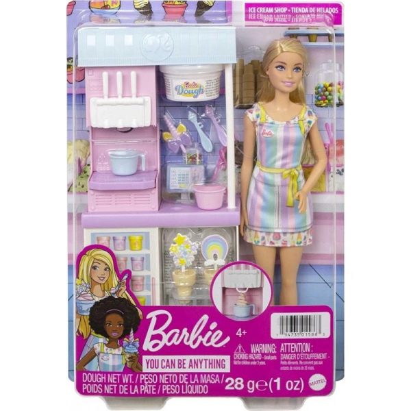 Barbie You Can Be Anything: Σετ Κούκλα & Εργαστήριο Παγωτού