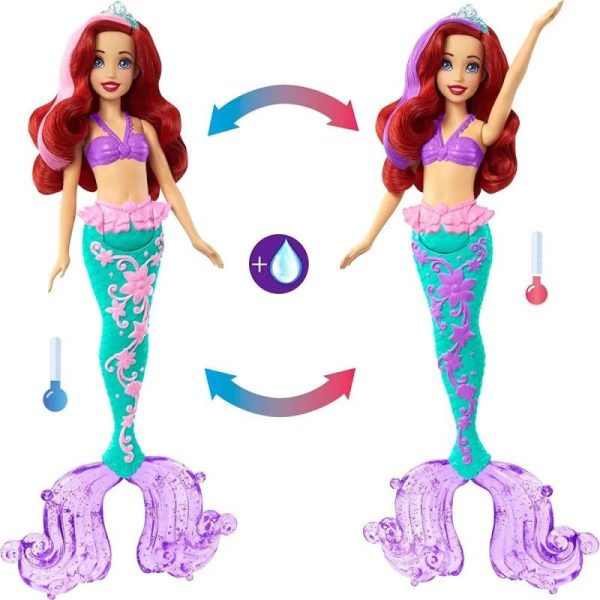 Disney Princess Ariel Color Splash - Κούκλα Γοργόνα #HLW00