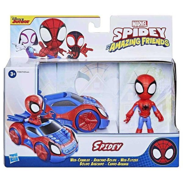 Marvel Spidey and his Amazing Friends: Web-Crawler - Όχημα & Φιγούρα Spidey 9cm