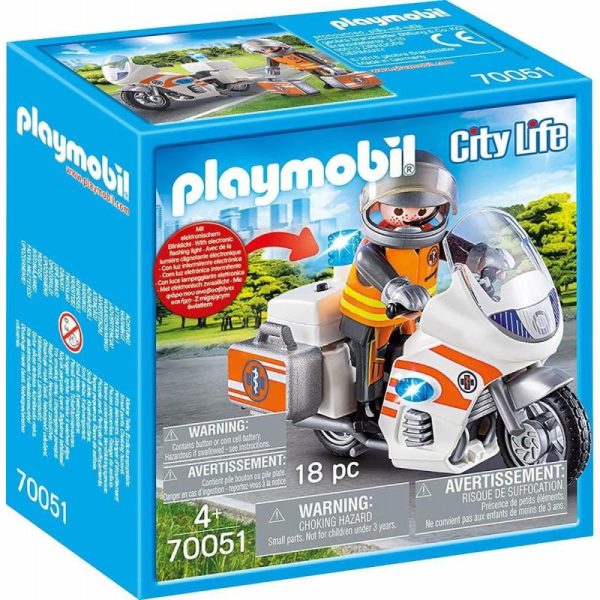 Playmobil City Life 70051: Διασώστης με Μοτοσικλέτα