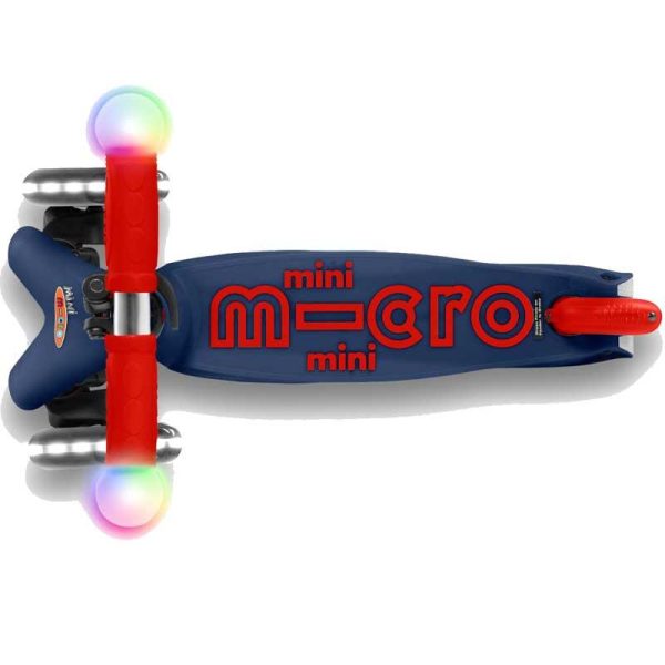 Mini Micro Deluxe Magic LED Navy - Πατίνι Τρίτροχο