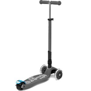 Maxi Micro Deluxe Foldable LED Grey - Πατίνι Τρίτροχο