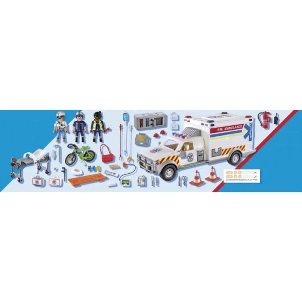 Playmobil City Action 70936: US Ambulance - Όχημα Πρώτων Βοηθειών