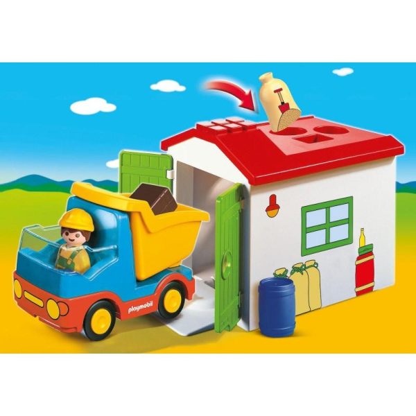 Playmobil 1.2.3 70184: Φορτηγό με γκαράζ
