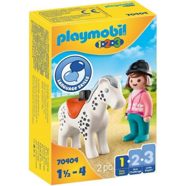 Playmobil 1.2.3 70404: Αναβάτρια με Άλογο