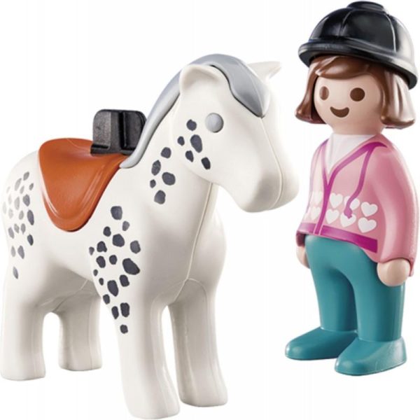 Playmobil 1.2.3 70404: Αναβάτρια με Άλογο