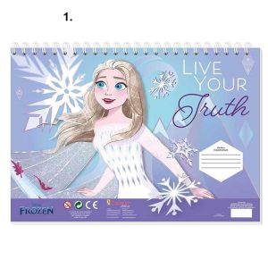 Μπλοκ Ζωγραφικής 40 Φύλλων Frozen με Αυτοκόλλητα