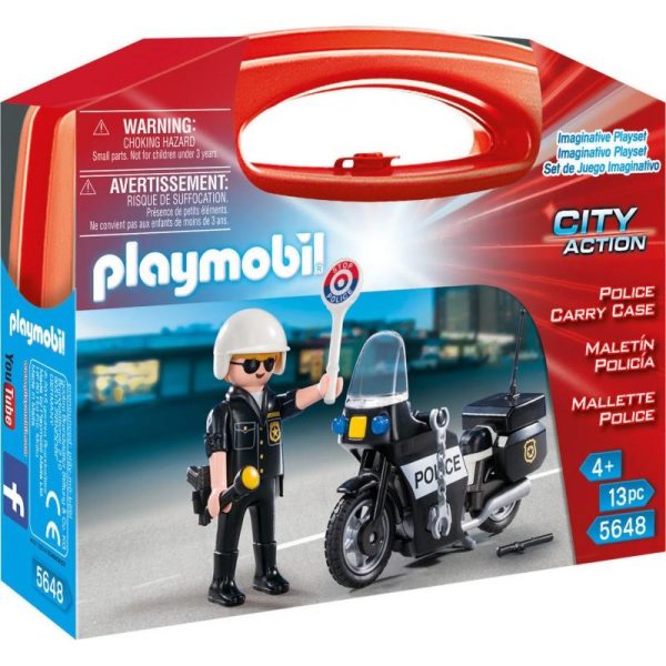 Playmobil City Action Βαλιτσάκι 5648: Αστυνόμος με Μοτοσυκλέτα