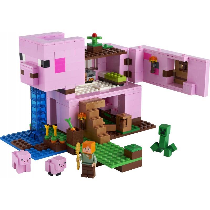 Lego Minecraft 21170: The Pig House Building Set With Alex And Creeper