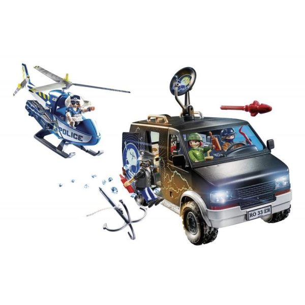 Playmobil City Action 70575: Αστυνομικό Ελικόπτερο & Ληστές με Βαν