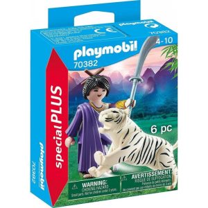 Playmobil Special Plus 70382: Ασιάτισσα Πολεμίστρια με Λευκή Τίγρη