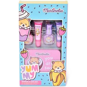 Martinelia Yummy Makeup & Case Set: Σετ Ομορφιάς με Παιδικά Καλλυντικά & Μεταλλική Θήκη