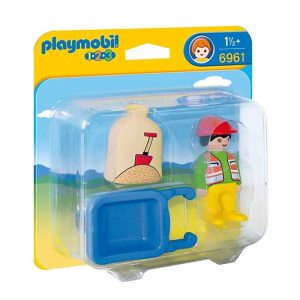 Playmobil 1.2.3 6961: Εργάτης με Καροτσάκι