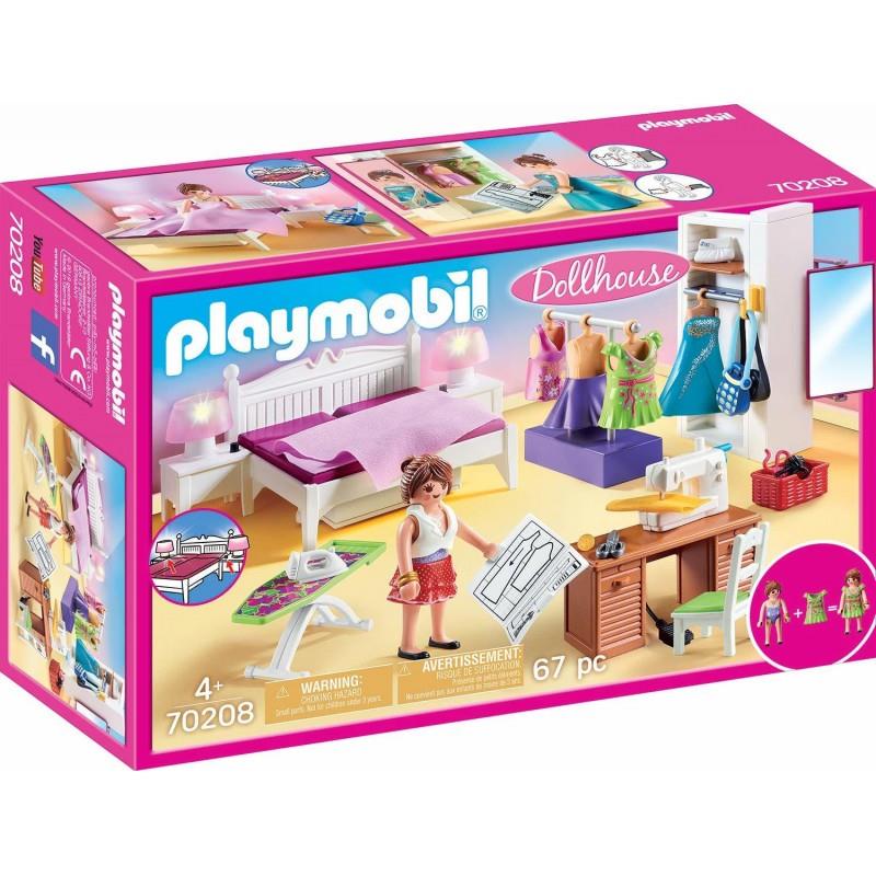 Playmobil Dollhouse 70208: Υπνοδωμάτιο με Ατελιέ Ραπτικής