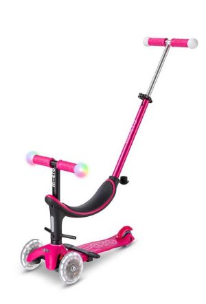 Micro Πατίνι Mini2Grow Deluxe Magic LED - Pink