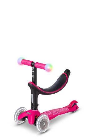 Micro Πατίνι Mini2Grow Deluxe Magic LED - Pink