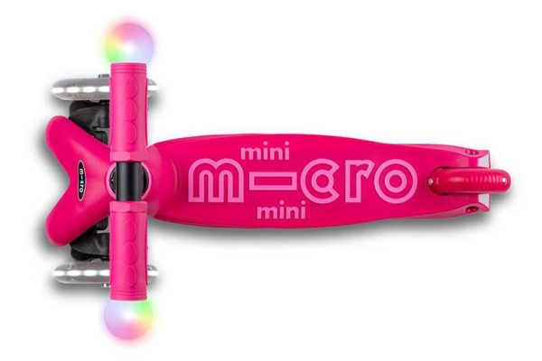 Micro Πατίνι Mini2Grow Deluxe Magic LED - Pink