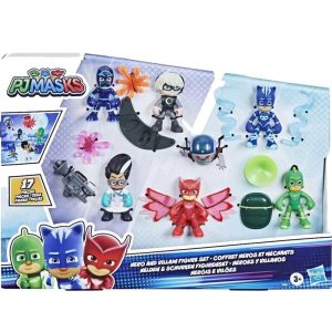 PJ Masks: Hero & Villain Set - Σετ με 7 Φιγούρες και Αξεσουάρ