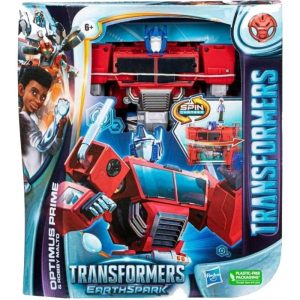 Transformers Earthspark Spin Changer: Optimus Prime & Robby Malto