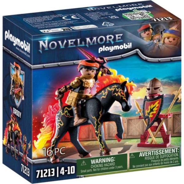 Playmobil Novelmore 71213: Burnham Raiders Ιππότης & Άλογο της φωτιάς