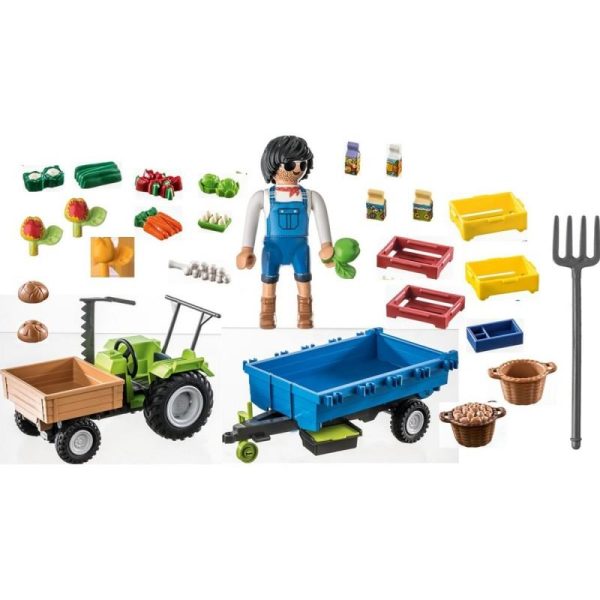Playmobil Country 71249: Αγροτικό Τρακτέρ με καρότσα