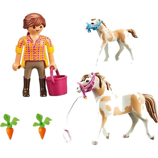 Playmobil Country 71243: Αναβάτρια με Άλογο και Πουλάρι