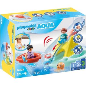 Playmobil 1.2.3 Aqua 70635: Νησάκι με Τραμπάλα & Βάρκα