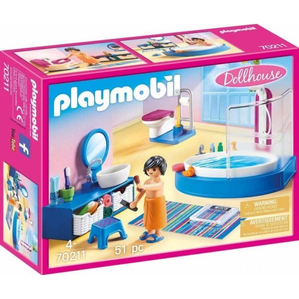 Playmobil Dollhouse 70211: Πολυτελές Λουτρό με Μπανιέρα