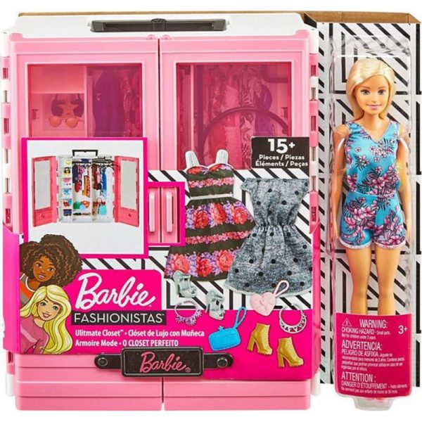 Barbie Fashionistas Ultimate Closet: Νέα Ντουλάπα Barbie με Κούκλα Ξανθιά #GBK12
