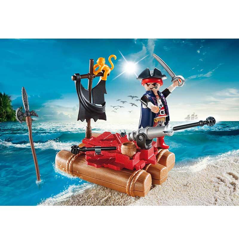 Playmobil Βαλιτσάκι Pirates 5655: Πειρατής με Σχεδία