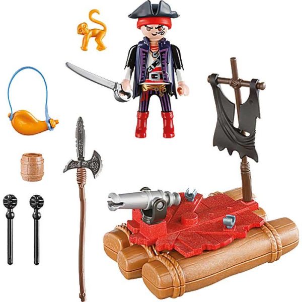 Playmobil Βαλιτσάκι Pirates 5655: Πειρατής με Σχεδία