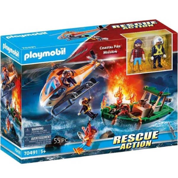 Playmobil Rescue Action 70491: Επιχείρηση Πυροσβεστικής - Διάσωση στη Θάλασσα