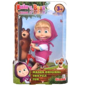 Masha and the Bear Masha Tricycle Fun - Κούκλα 12cm με Τρίκυκλο Ποδηλατάκι