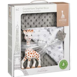 Sophie La Girafe Σετ Σόφι Kαμηλοπάρδαλη και Yπερ-απαλή Kουβερτούλα