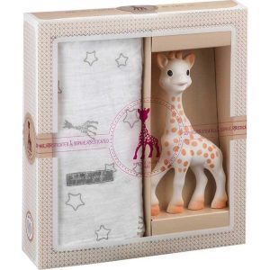 Sophie La Girafe Σετ Δώρου με τη Σόφι την Καμηλοπάρδαλη και Μουσελίνα