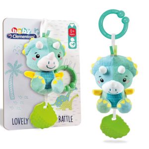 AS Baby Clementoni Soft Dino Rattle - Κουδουνίστρα Δεινοσαυράκι