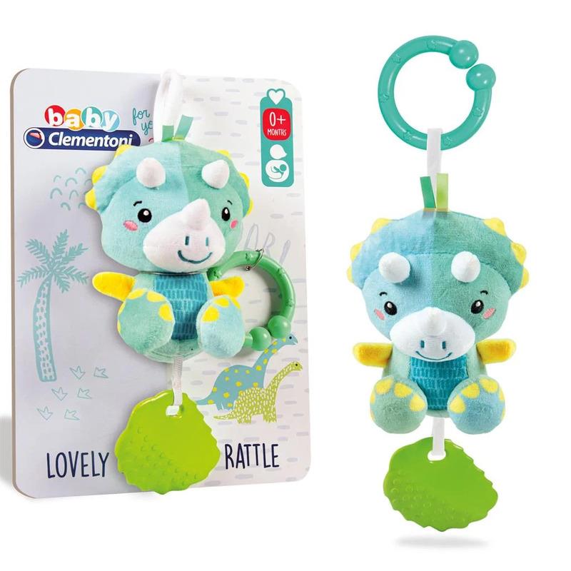 AS Baby Clementoni Soft Dino Rattle - Κουδουνίστρα Δεινοσαυράκι