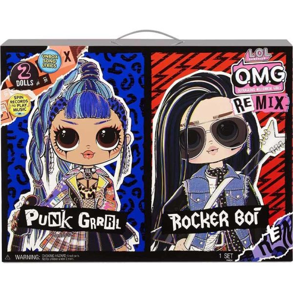 Lol Surprise O.M.G. Remix Punk Girl & Rocker Boi Σετ με 2 Κούκλες