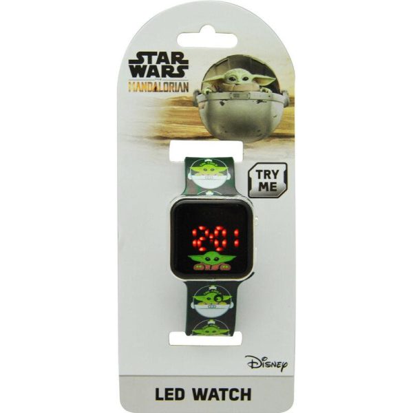 Star Wars The Mandalorian Led Watch Παιδικό Ρολόι Χειρός