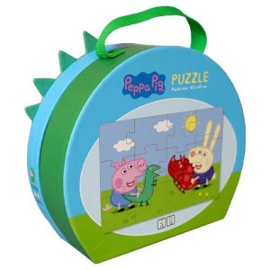 Peppa Pig Puzzle Βαλιτσάκι George 12 Κομμάτια