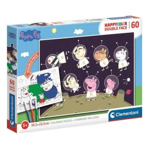 Peppa Pig Puzzle Happy Color Double Face 60 Κομμάτια