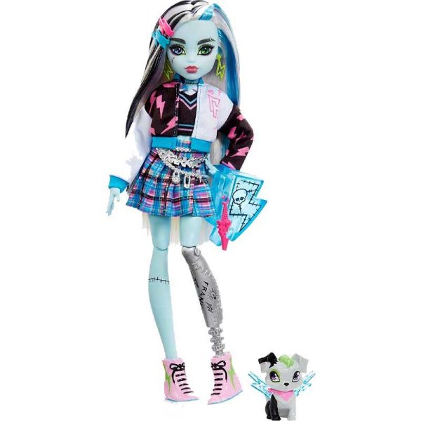 Monster High Frankie Stein Κούκλα & Watzie Pet #HHK53