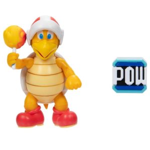Super Mario Fire Bro with Fire Balls and Pow Block Collectible figure 10cm