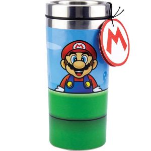 Paladone Super Mario Warp Pipe Travel Mug - Κούπα Μεταλλική Θερμός με Καπάκι 450ml