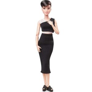 Barbie Signature Looks Model #3 Asian Petite Brunette Pixie Cut Doll #GXB29