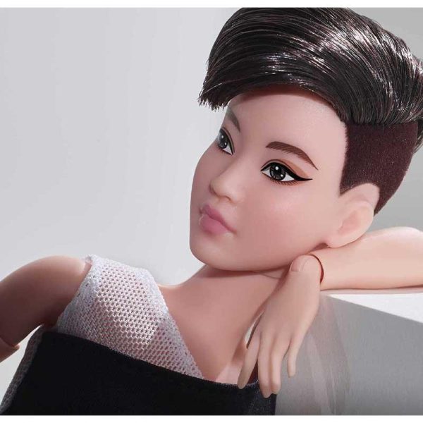 Barbie Signature Looks Model #3 Asian Petite Brunette Pixie Cut Doll #GXB29