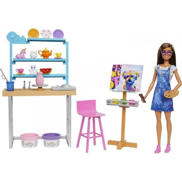 Barbie Relax & Create Art Studio - Στούντιο Ζωγραφικής με Κούκλα #HCM85