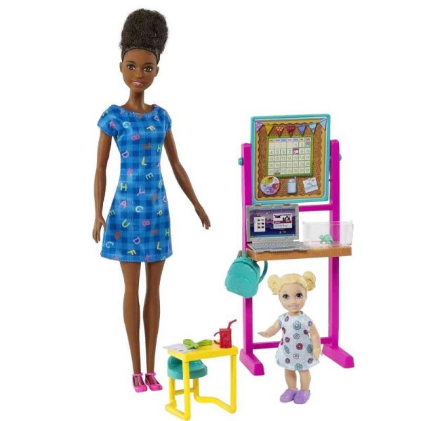 Barbie Δασκάλα Μελαχρινή Κούκλα με Παιδάκι #HCN20