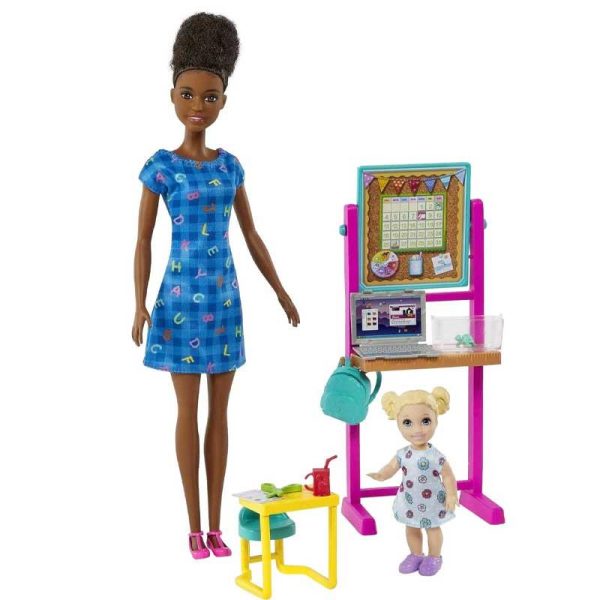 Barbie Δασκάλα Μελαχρινή Κούκλα με Παιδάκι #HCN20