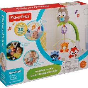 Fisher-Price Περιστρεφόμενο Με Ζωάκια και Μουσική 3 Σε 1